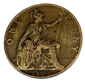 # C8435    GREAT BRITAIN     COIN,    LARGE  PENNY    1904 - Picture 1 of 2