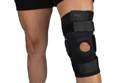 PRO 11 WELLBEING Hinged adjustable neoprene knee support brace with unique strap design