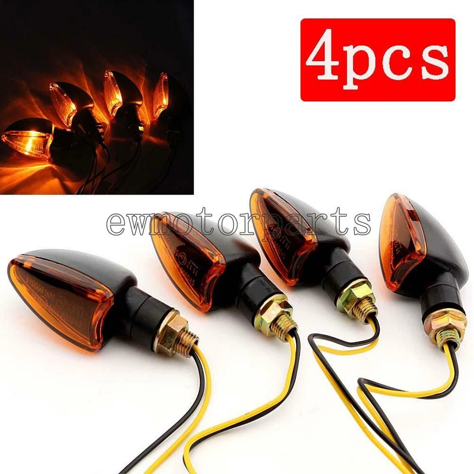 4x Mini intermitente de plástico de 3,3" para Kawasaki KZ 440 550 650 750 1000 1100 1300 Foto 1 de 4