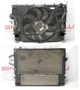 Front Cooling Core Radiator Condenser AC Electric Fan Assembly OEM BMW F22 F30 - Picture 1 of 24