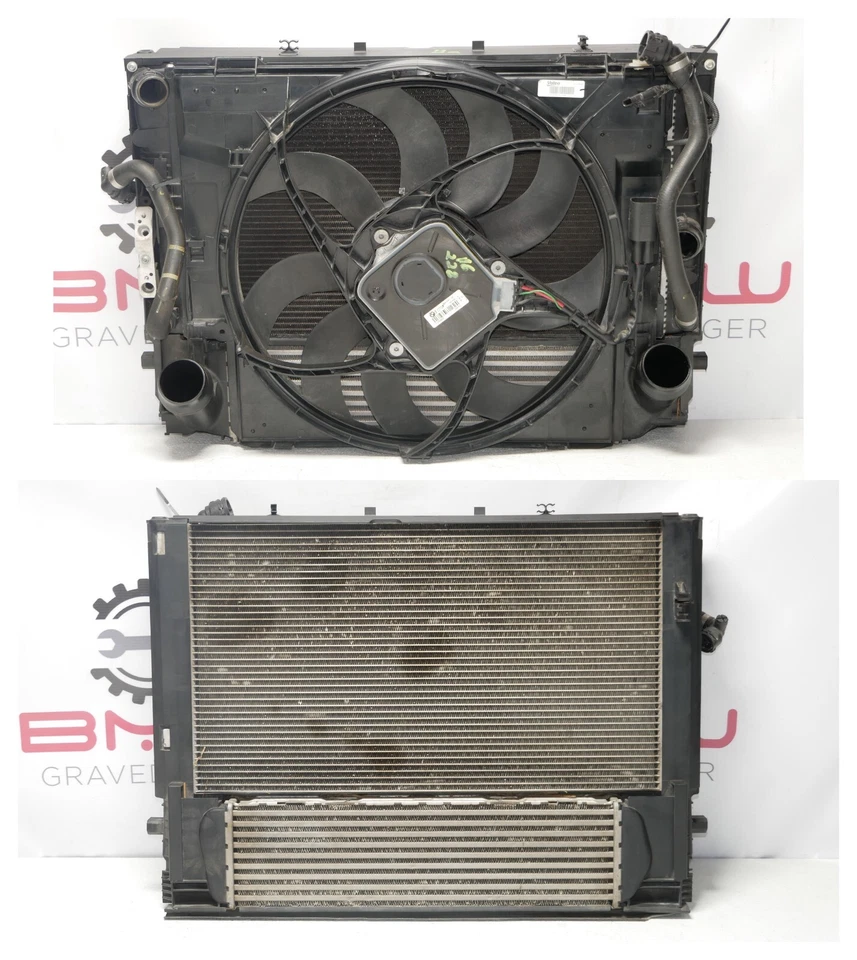 Conjunto de ventilador eléctrico de CA condensador radiador núcleo de refrigeración delantero OEM BMW F22 F30 Foto 1 de 4