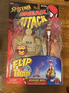 1998 Spider Man Sneak Attack Madame Web Flip N Trap Marvel - Bild 1 von 2