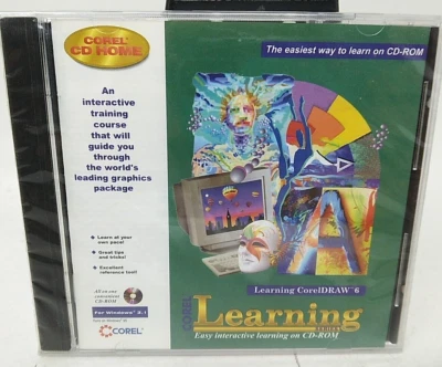 Corel Learning CorelDraw 6 CD-ROM for Windows 3.1 NEW 1996 - Image 1 of 3