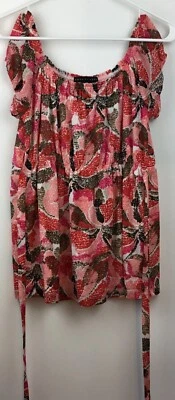 Top de mujer Apostrophe S/C multicolor con lazo en la espalda manga corta Foto 1 de 4