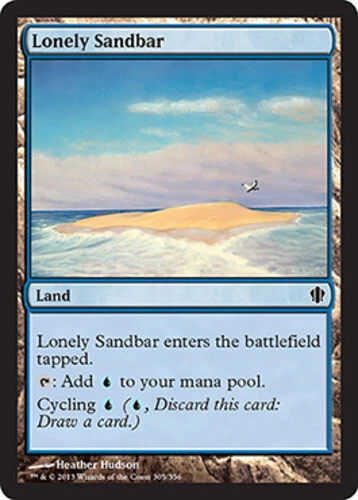 Lonely Sandbar ~ Lightly Played Commander 2013 MTG Magic UltimateMTG Land Card - Image 1 of 1