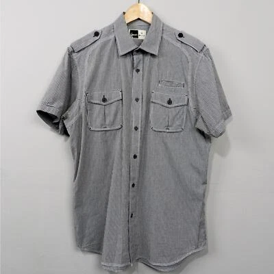 Howe Utility Shirt Size L Micro Check Western Retro Rockabilly Casual Gingham - Image 1 of 4