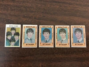MINT Set Of 5 BEATLES 1964 Hallmark Stamps John Paul George Ringo - Picture 1 of 1