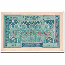 [#121772] Banknote, Morocco, 5 Francs, 1924, Undated, KM:9, AU