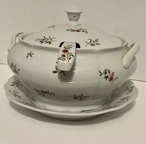 BIA Cordon Bleu Floral Theme Soup Tureen W/ Ladle & Under Plate  - Picture 1 of 12