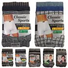 New Men's 3 Pairs Cotton Jersey Checked Underwear Boxer Shorts Classic sports