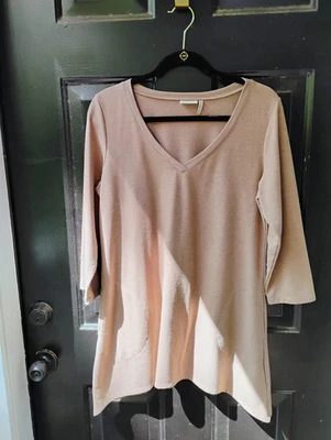 LOGO by Lori Goldstein túnica suave polar beige Foto 1 de 2