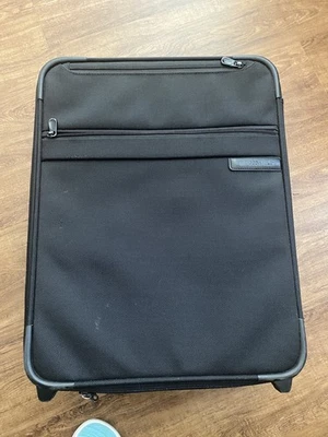 Briggs & Riley Black Ballistic Compact 18" Upright Wheeled Exp Carry-On Suitcase - Image 1 of 4