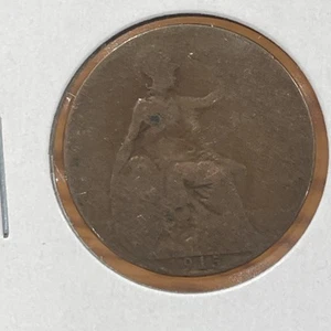 1915 Great Britain Half Penny F3106 - Picture 1 of 2