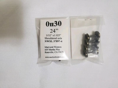 On30 NWSL 24” Wheel set NOS NorthWest Short Line 37897-4 (2 sets) Model Railroad - Image 1 of 2