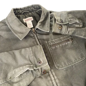 LL Bean Katadin Iron Works Canvas Jacket Wool Lined Detroit Large Fits XL Chore - Picture 1 of 23