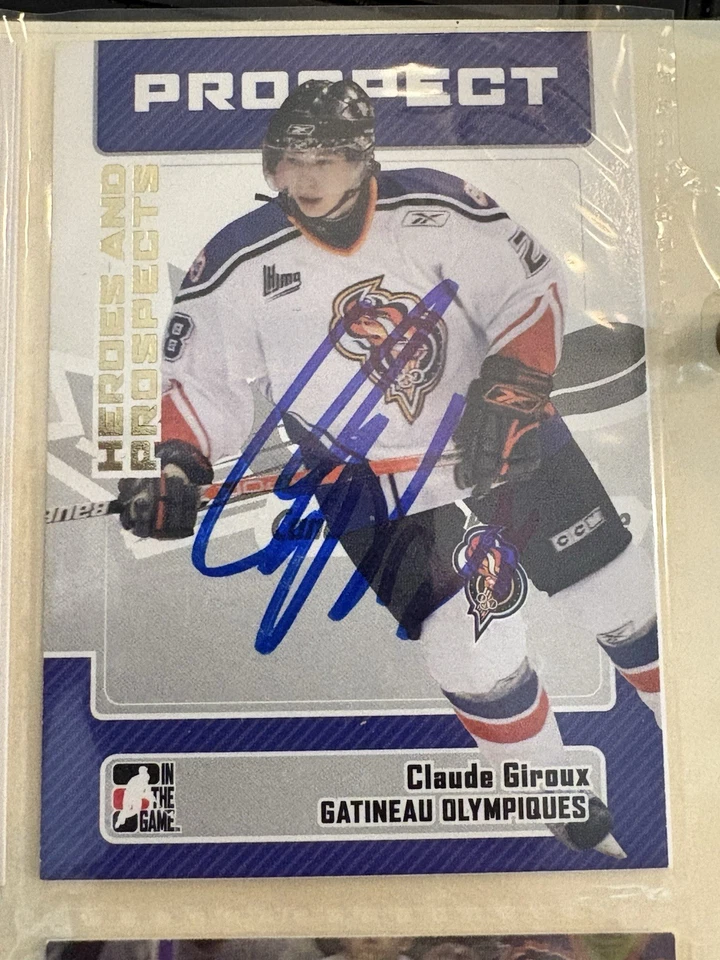 Signed 2006-07 ITG Heroes and Prospects Claude Giroux #113 Auto Flyers - Image 1 of 1