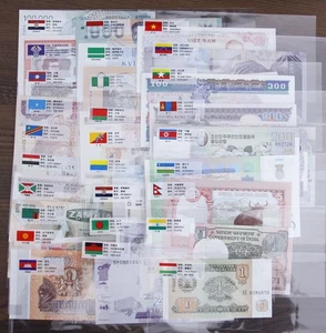 Lots 52 Pcs Different World Banknotes Paper Money Foreign UNC Collection Gift - Picture 1 of 4