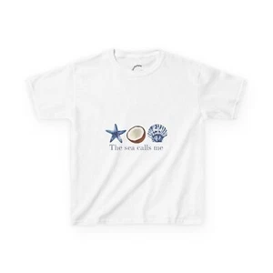 Beach Day Kids Tee, Sea Calls Me Shirt, Summer Kids Top - Picture 1 of 18