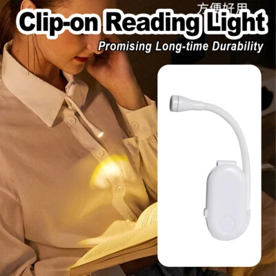3 Farbe Mini Led Buch Licht Usb Wiederaufladbar Clip On Schreibtisch Lampe Sanft - Bild 1 von 4