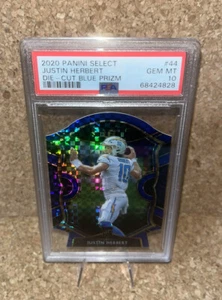 2020 Panini Select Justin Herbert Rookie gestanzt blau prizm SP PSA 10 neuwertig #44 - Bild 1 von 2