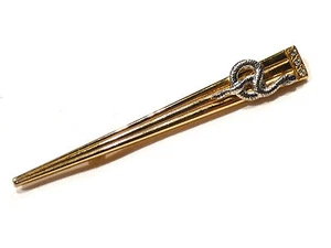 Schmuck Goldlegierung zeitlose Brosche Schlange und Strass Brosche - Bild 1 von 1