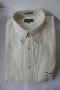 Club Room Button Down Shirt Men's XL Ivory NWT 100% Cotton - Picture 1 of 2