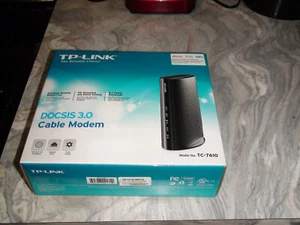 TPLink  TC7610 DOCSIS 3.0 Cable Modem new/open box 10ft ethernet,install guide - Picture 1 of 8