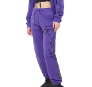 I.AM.GIA Purple Sun Moon High Rise Jogger Sweatpants Womens Size M - Picture 1 of 7
