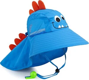 Kids Sun Hat UPF 50+ Boy Girl Protection Hat Wide Brim Beach Hats with Mesh - Picture 1 of 5