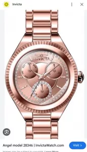 Invicta 28346 Angel Lady 36MM Gold Dial Quartz Watch - Picture 1 of 8