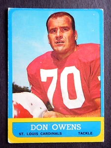 Don Owens #156 Topps 1963 Football Card (St Louis Cardinals) E - Picture 1 of 2