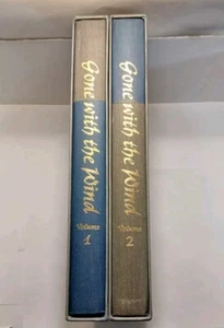 Gone With The Wind by Margaret Mitchell Volume 1 & 2 Set 1968 Heritage Press VG - Picture 1 of 19