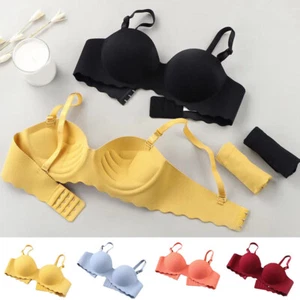 11 Colors Sexy Women Bras Solid Seamless Underwear Push Up Wire Free Bralette □ - Picture 1 of 21