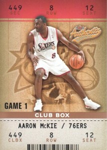 2002-03 Fleer Authentix Club Box #59 Aaron McKie 93/100
