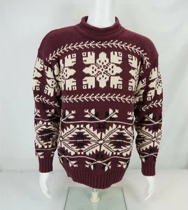 Vintage Tommy Hilfiger Sweater Mock Neck Winter Mens Pullover M - Picture 1 of 6