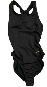 NEW Dolfin Women's Solid Black One Piece Swimsuit Bathing Suit XS-New With Tags - Picture 1 of 4