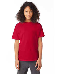 10 Pack Of Hanes 5370 Youth Short Sleeve Smooth Hand T Shirt Stylish T-Shirt - Picture 1 of 28