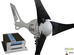 Kit Wind Turbine +Hybrid charge controller 12V/500W black,Generator iSTA Breeze® - Picture 1 of 3