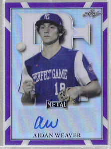 AIDAN WEAVER 2021 Leaf Perfect Game RC XRC Auto /25 Duke