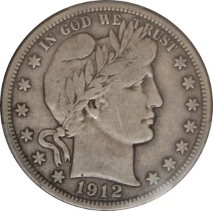 1912 VF20 Barber Half Dollar, PCGS 41307214 - Picture 1 of 4