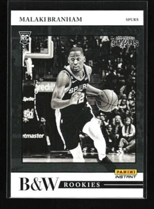 MALAKI BRANHAM 2022-23 Panini Instant Black & White RC #BW-20 San Antonio Spurs - Picture 1 of 2