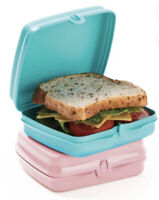 Tupperware Pink & Blue Sandwich Keepers New