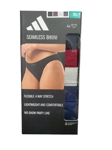 Bikini intimo donna Adidas confezione da 4 elasticizzati senza cuciture taglia XL nuovo con scatola  - Foto 1 di 10