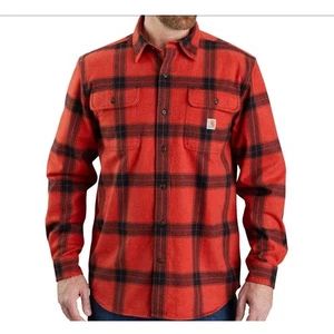 Carhartt 105439 Loose Fit Heavyweight Plaid Flannel Shirt - Long Sleeve Size 2XL - Picture 1 of 5