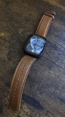 Apple Watch Series 10 46mm Jet Black Aluminum - Leather Band - Image 1 of 3