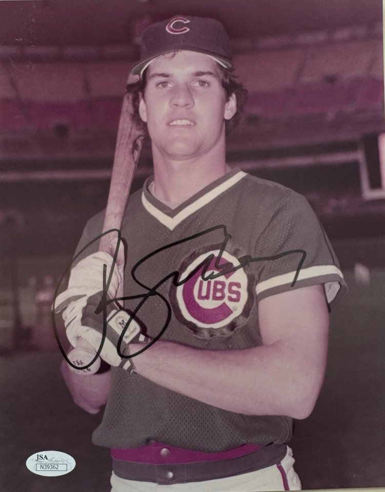 Ryne Sandberg Rookie Era подписанная фотография 8x10 - Cubs - Подлинность JSA - Изображение 1 из 4