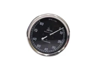 Fit For Royal Enfield Bullet - Tachometer 5-80 RPM Black - Picture 1 of 11