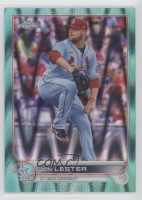 2022 Topps Chrome Sonic Aqua RayWave Refractor /199 Jon Lester #187 - Image 1 of 2