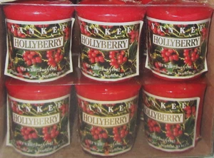 LOTE DE 6 votivos de muestra de Navidad retirados Yankee Candle "HOLLYBERRY" ~ RARO ~ NUEVO - Imagen 1 de 1