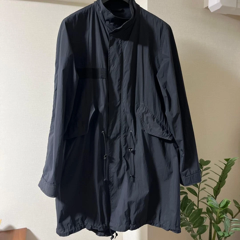 sophnet. Black Nylon Mod Coat Size M Stand Collar Fishtail D-Ring Used - Image 1 of 4